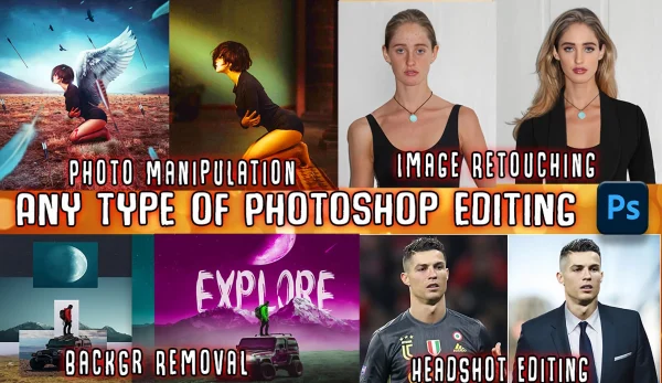 Do all type of photoshop, image, photo editing, retouching or manipulation